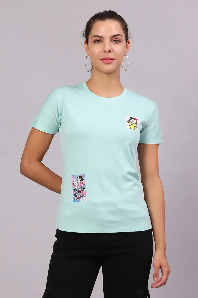 Cotton Graphic Printed T-Shirt for Women