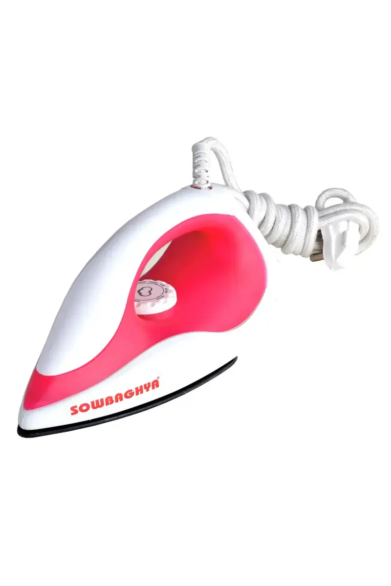 Sowbaghya Grand 750 W Dry Iron Box (Pink & White)