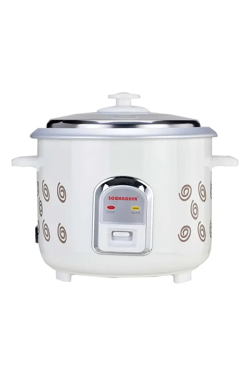 Sowbaghya Annam 1.2 Ltr Electric Rice Cooker with Keep Warm Function (White)