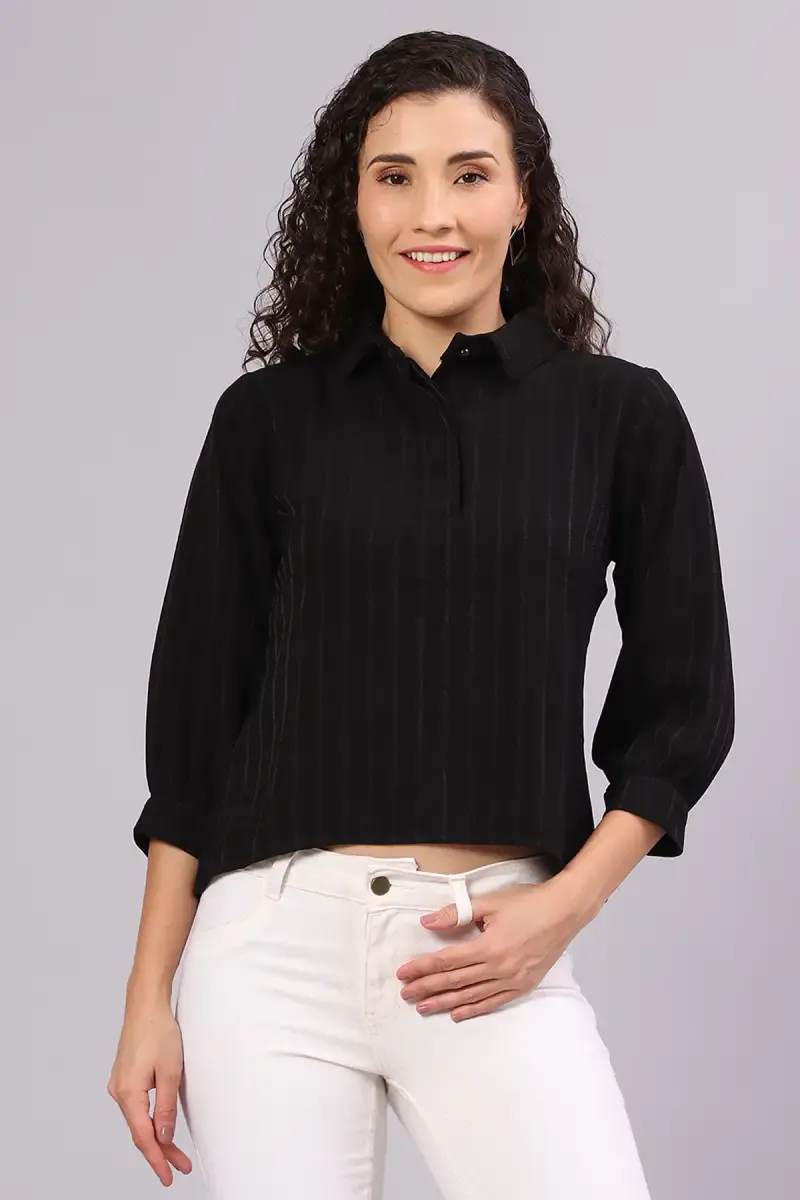 Georgette Striped Top for Women