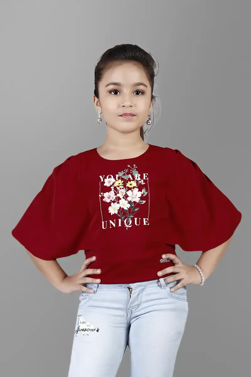Girls Georgette Printed Tops (5 - 17 Yrs)