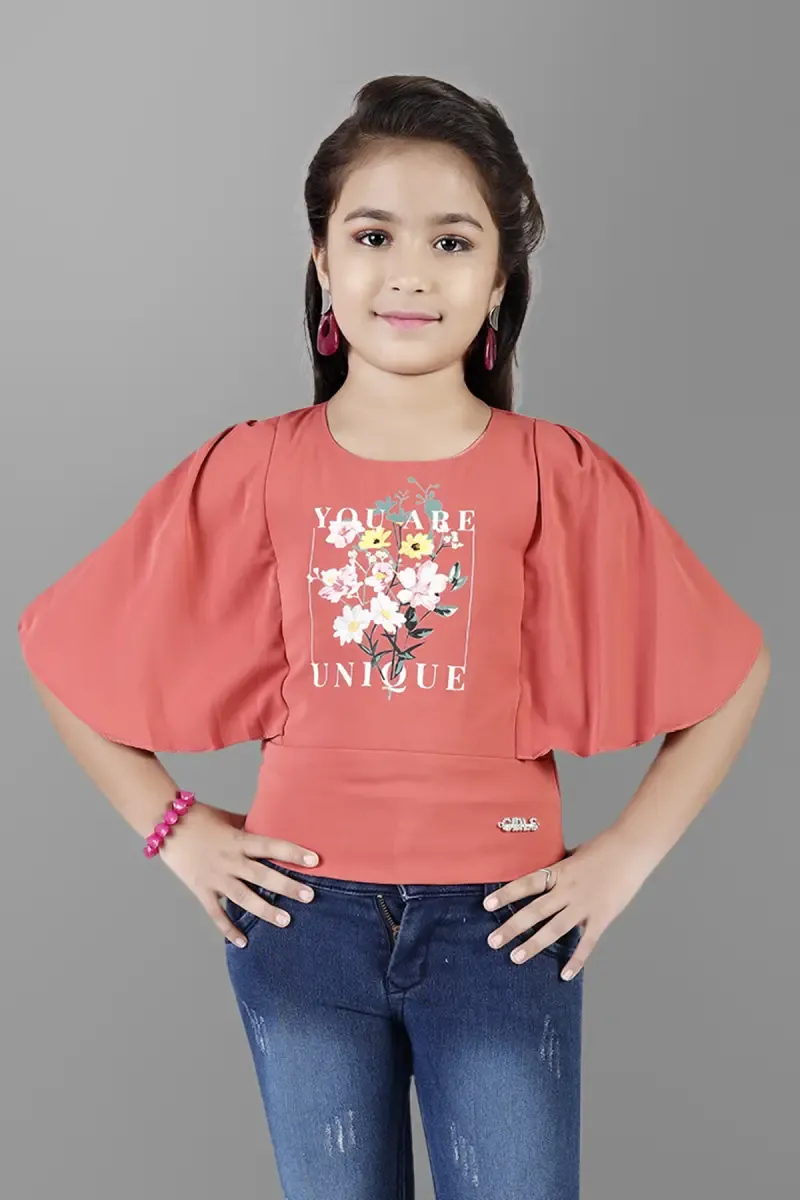 Girls Georgette Printed Tops (5 - 17 Yrs) 017242910YRSCOR