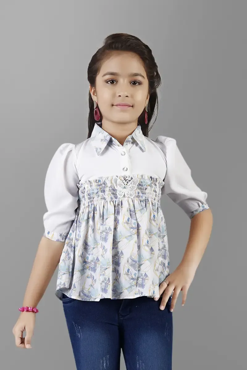 Girl's Georgette Printed Peplum Tops (5 - 17 Yrs)