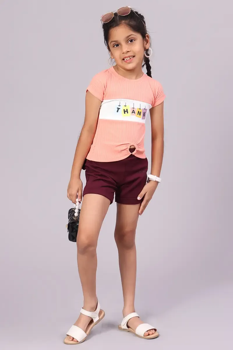 Girl's Corduroy Printed Top (1 - 4 Yrs) 01724523YRSPEA2