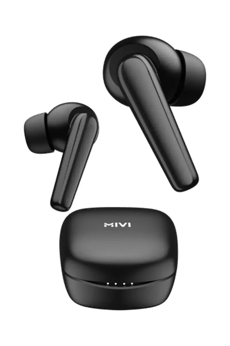 Mivi DuoPods N5 In Ear TWS Earbuds with AI Noise Cancellation, IPX4, 60 Hrs of Playtime (Black)