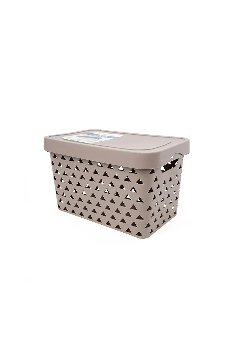 Asian Plastic Rectangular Multi Star Basket, Large - 37 x 22 Cm