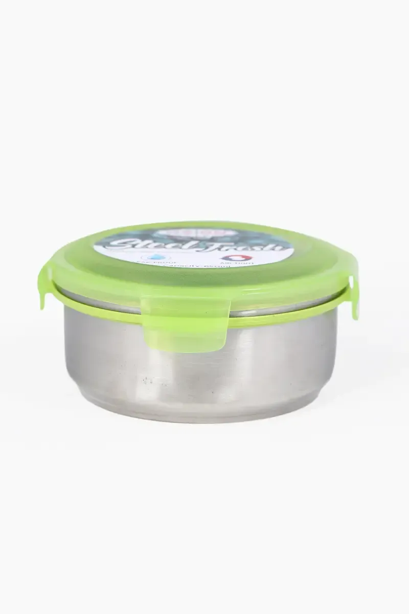 Asian Plastic & Stainless Steel Junior Steel Fresh Container - 350 ml