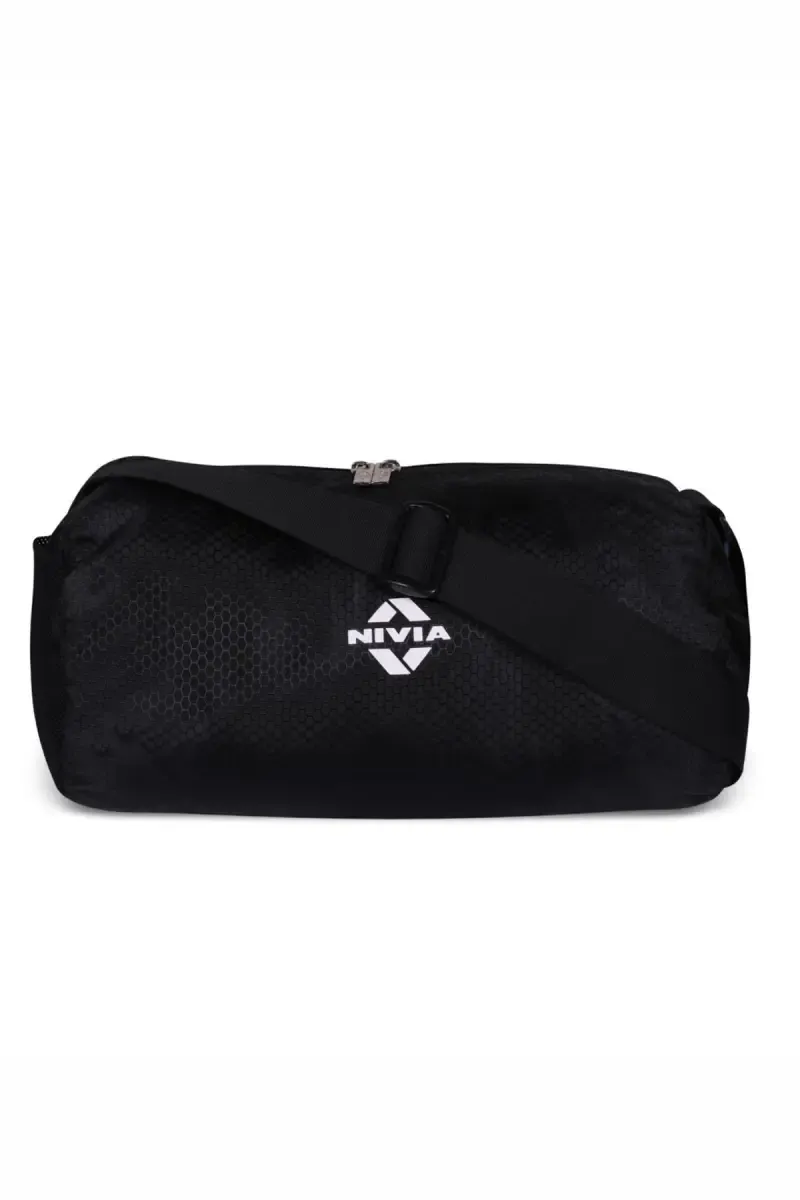 Nivia Duffle Gym Bags, Sports & Fitness Bag (Black) - Medium