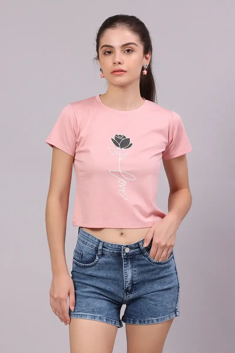 Lycra Printed T-Shirt for Women