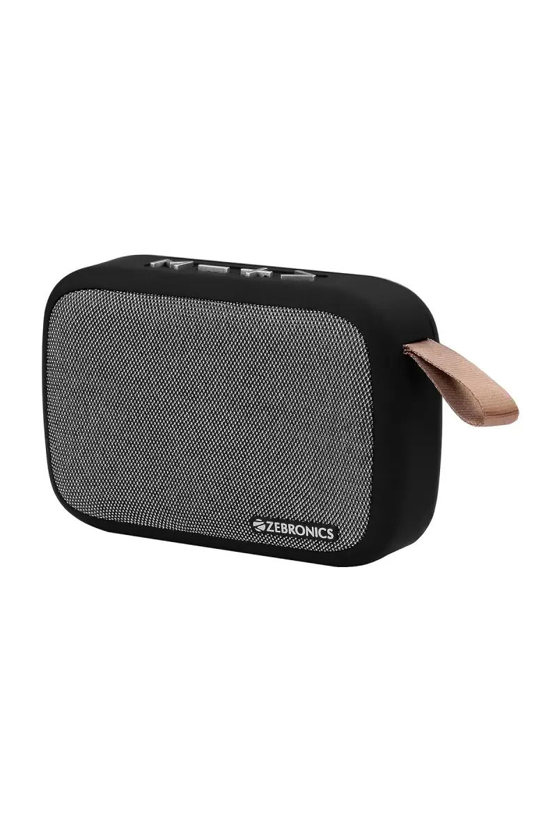 Zebronics Delight 3 W Wireless Bluetooth Speaker with Built-In FM (Grey)