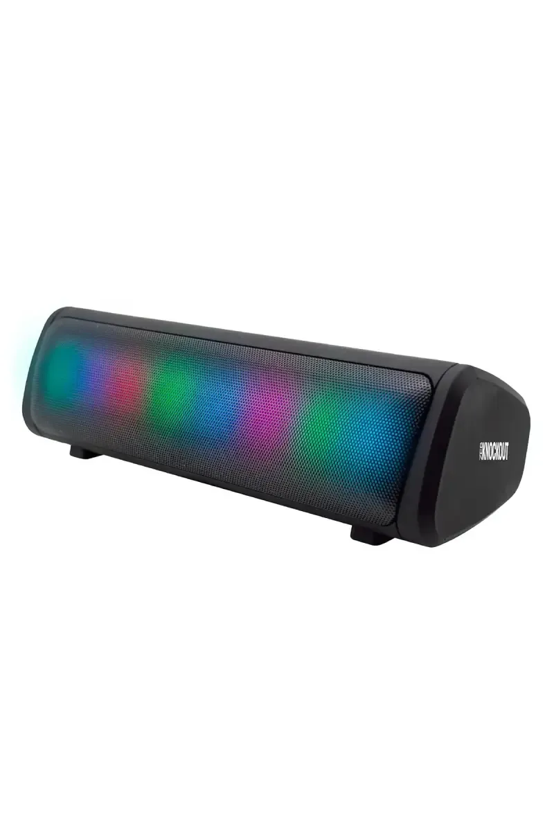 Zebronics Knockout 10 W Wireless Bluetooth Speaker with RGB Lights, TWS Function, FM Radio (Black) 017874KNOBLA