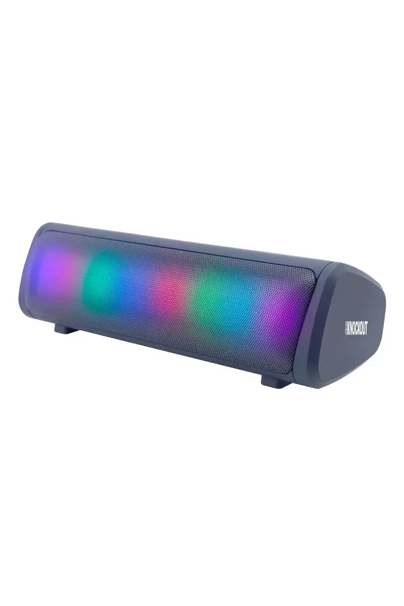 Zebronics Knockout 10 W Wireless Bluetooth Speaker with RGB Lights, TWS Function, FM Radio (Blue)