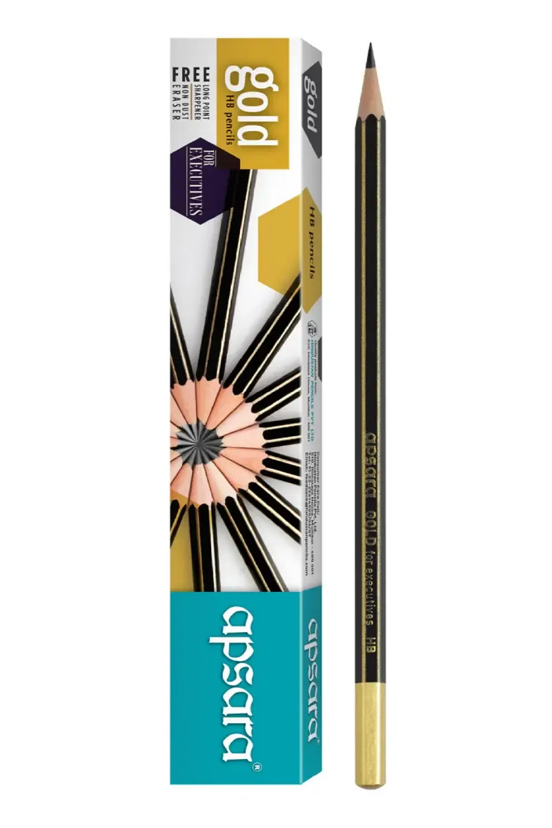 Apsara Gold HB Pencil, Pack of 1 - 10pc