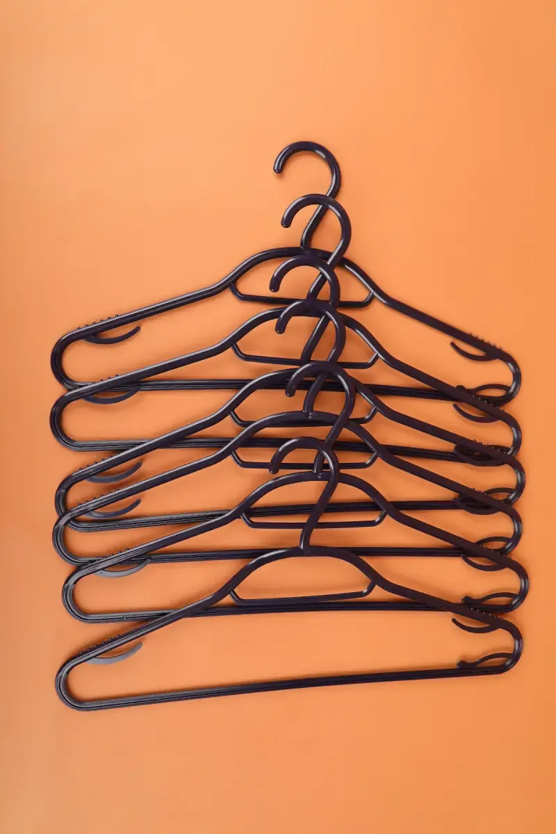 All Time Plastic Cloth Hangers - 6 Pcs
