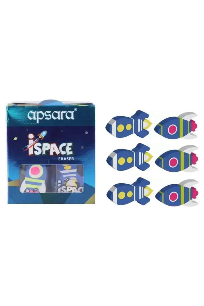 Apsara Ispace Eraser - 20pc Multicolor (Pack of 1)  