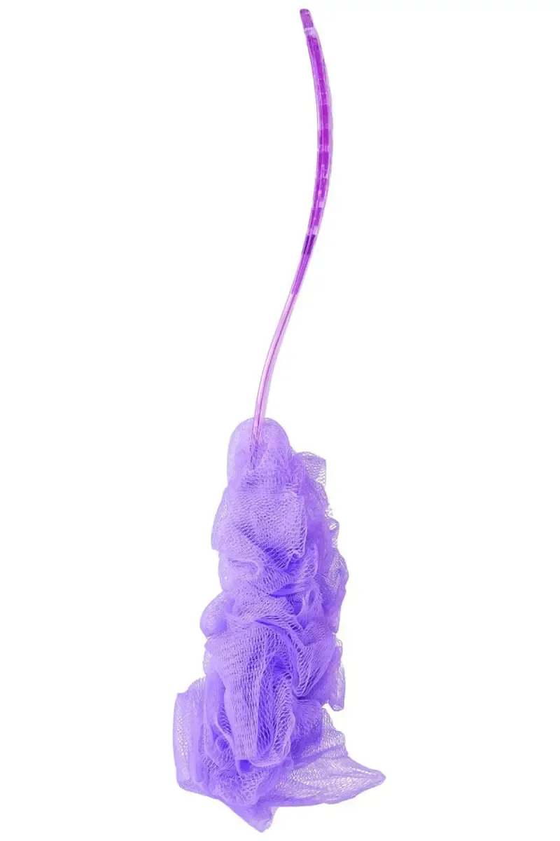 Long Handle Bath Body Brush Loofa and Shower Sponge (Purple) - Pack Of 1