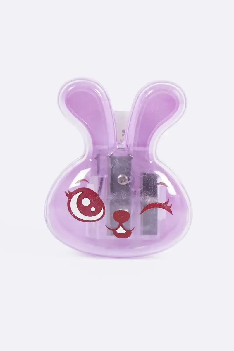 Cute Bunny Plastic Pencil Sharpener for Kids Assorted Color - Pack of 1