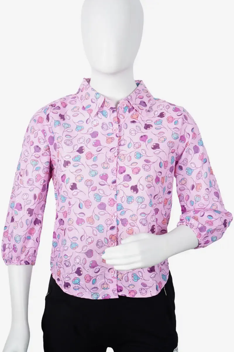 Cotton Floral Printed Shirt for Women