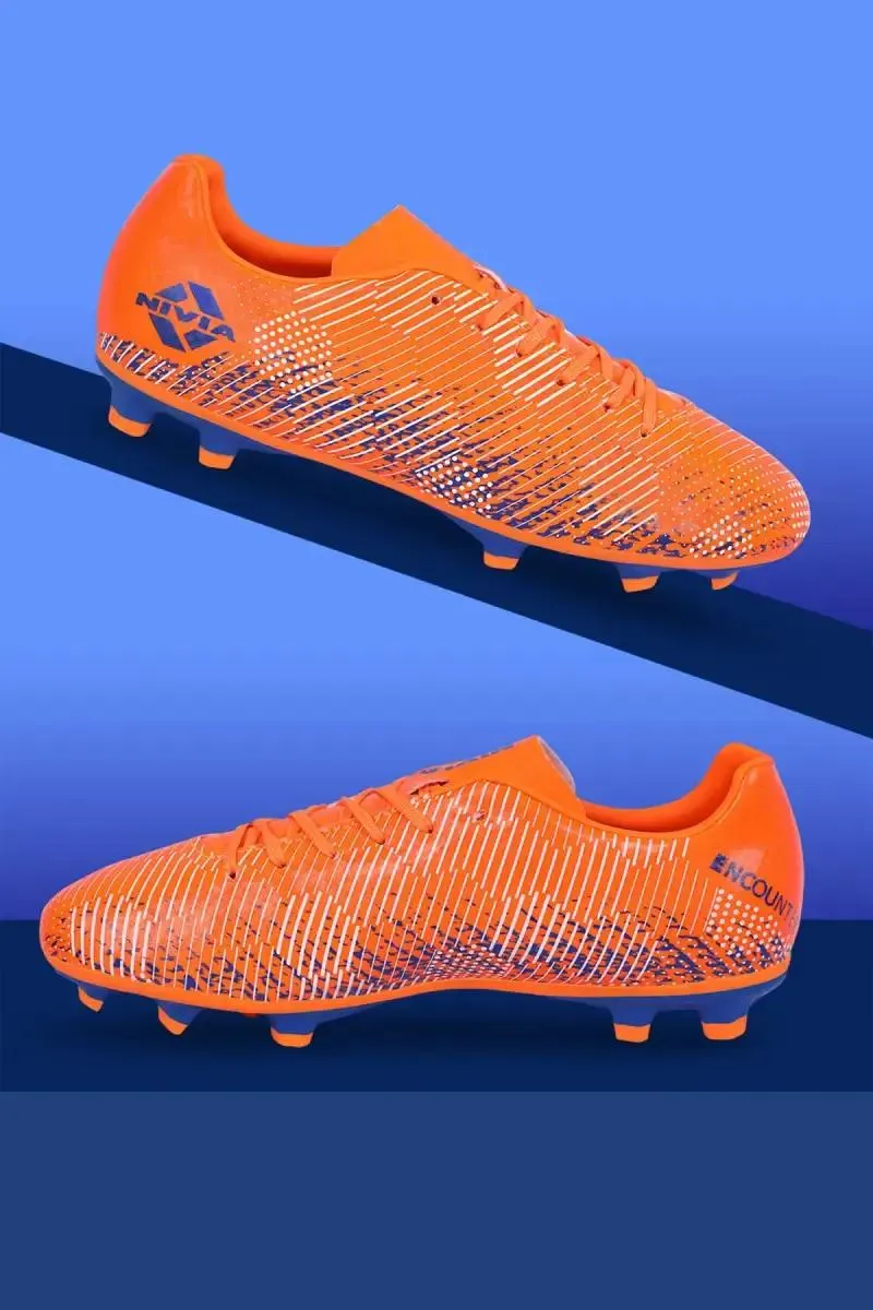 Nivia Encounter Shoes For Men (Orange/Royal Blue) Size 8 019071ORABLU8