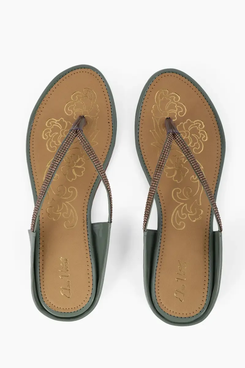 Slip-On Flat Slippers for Women 01951538GRE