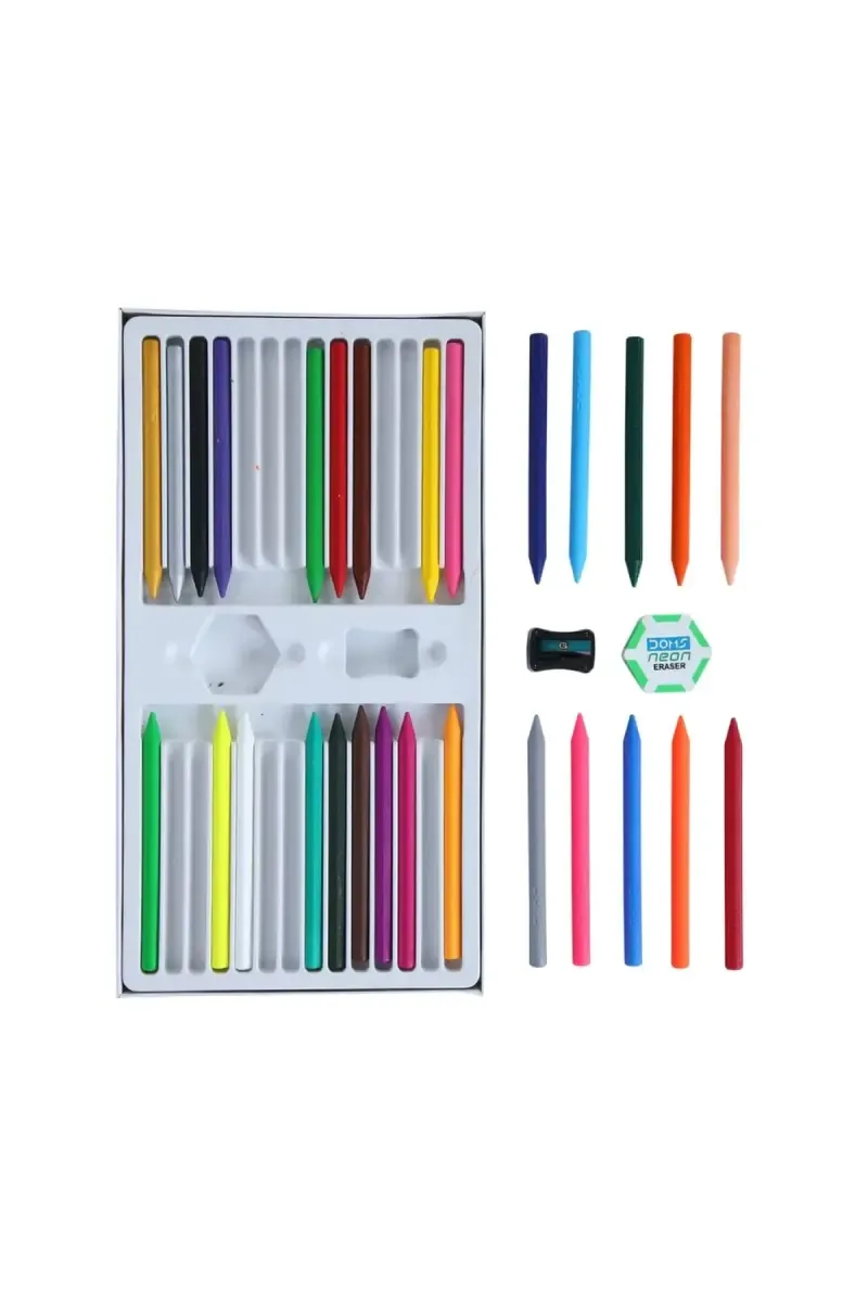 Doms Plastic Crayons - 28 Shades 