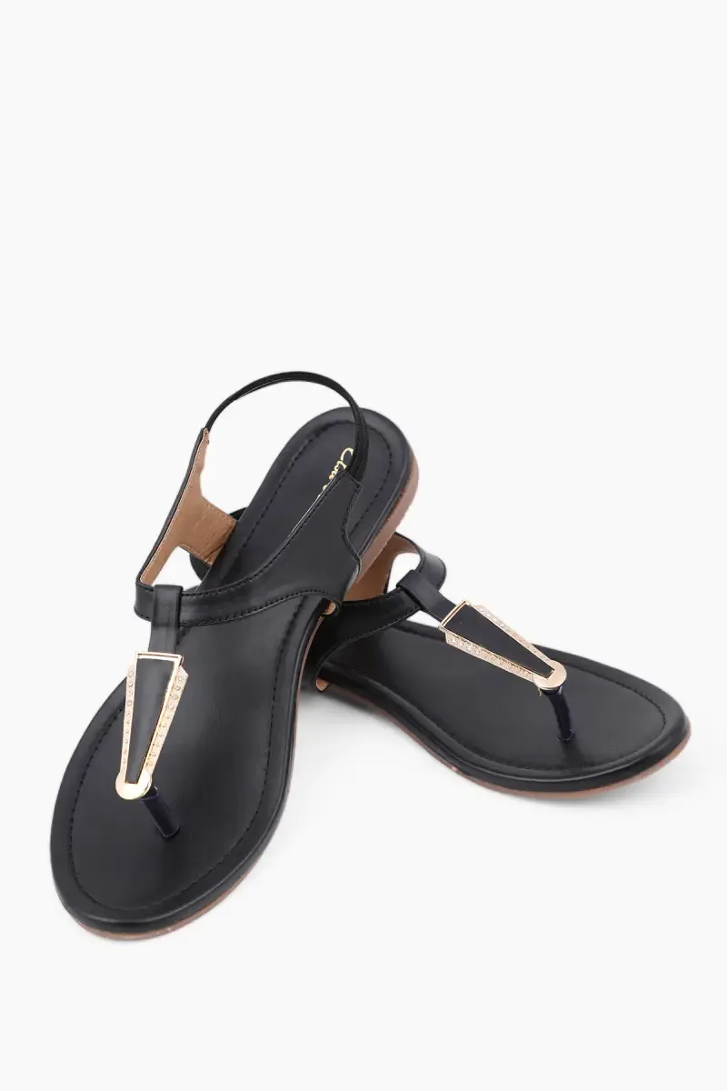 Women's Stylish Slingback T-Strap Sandals 01965941BLA