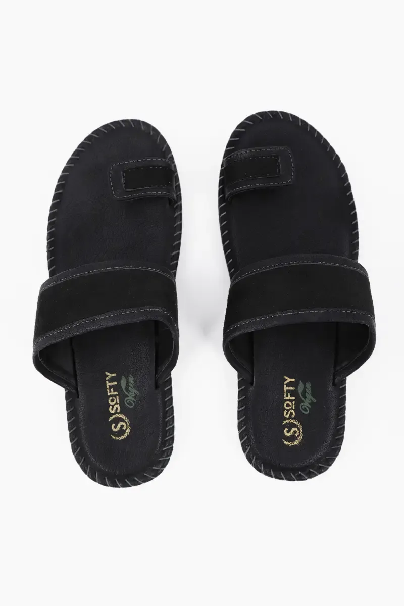 Slip-On Synthetic Leather Slippers for Men