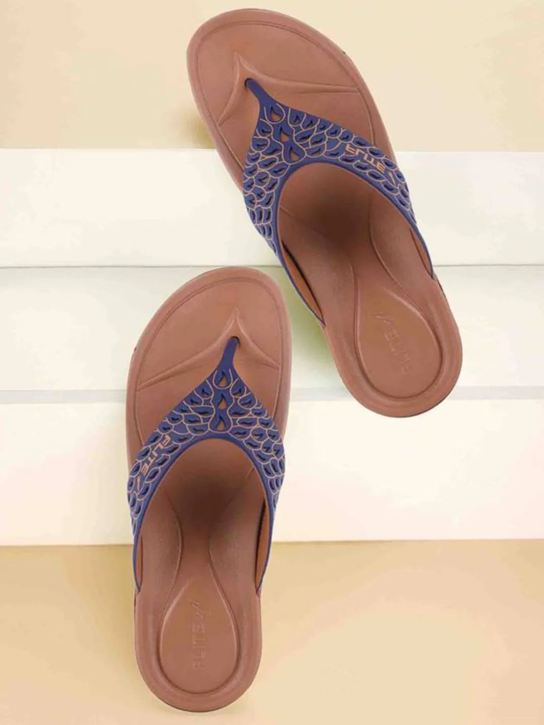 Casual Slip-On Slippers for Women 0202206TANBLU