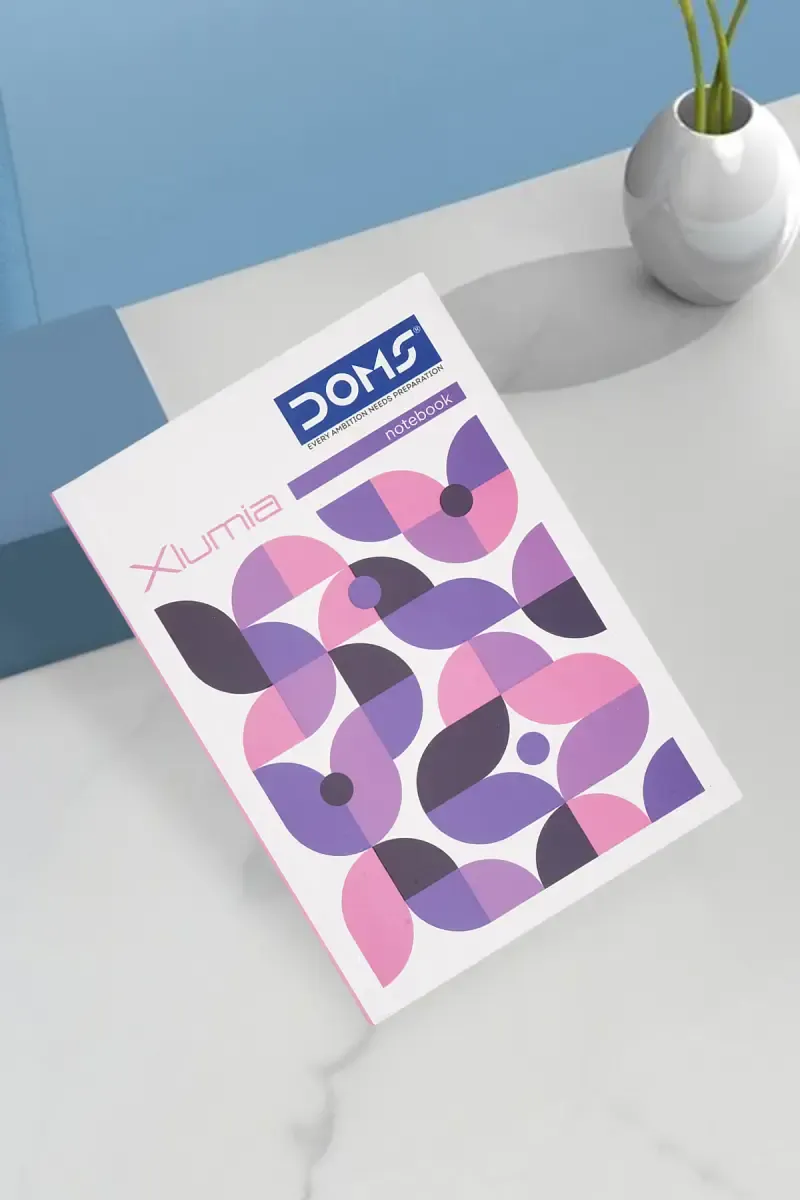 Doms Xlumia Exercise Ruled Note Book - 192 Pages (Purple & Pink)