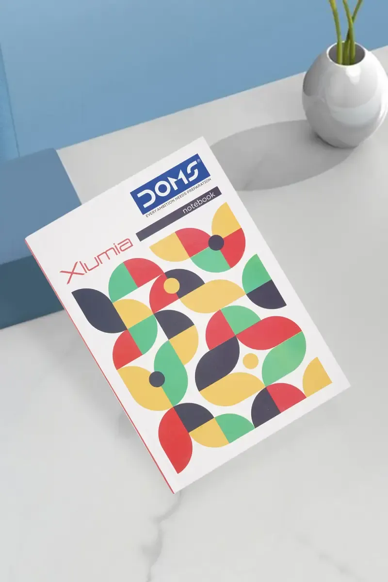 Doms Xlumia Exercise Ruled Note Book - 192 Pages (Yellow & Red)