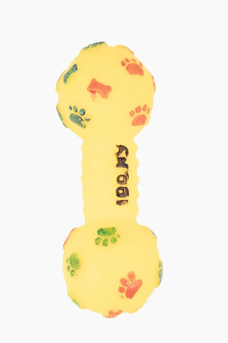 Canine Spike Dumbbell Toy For Dogs & Cats (Medium) - Yellow 020415YELMED