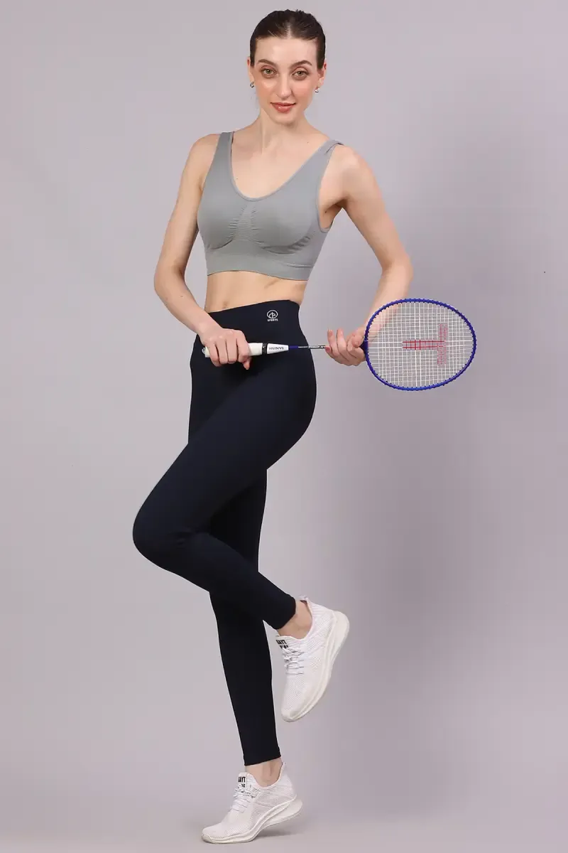Lycra Solid Track Pant for Women 0207013XLNAVBLU