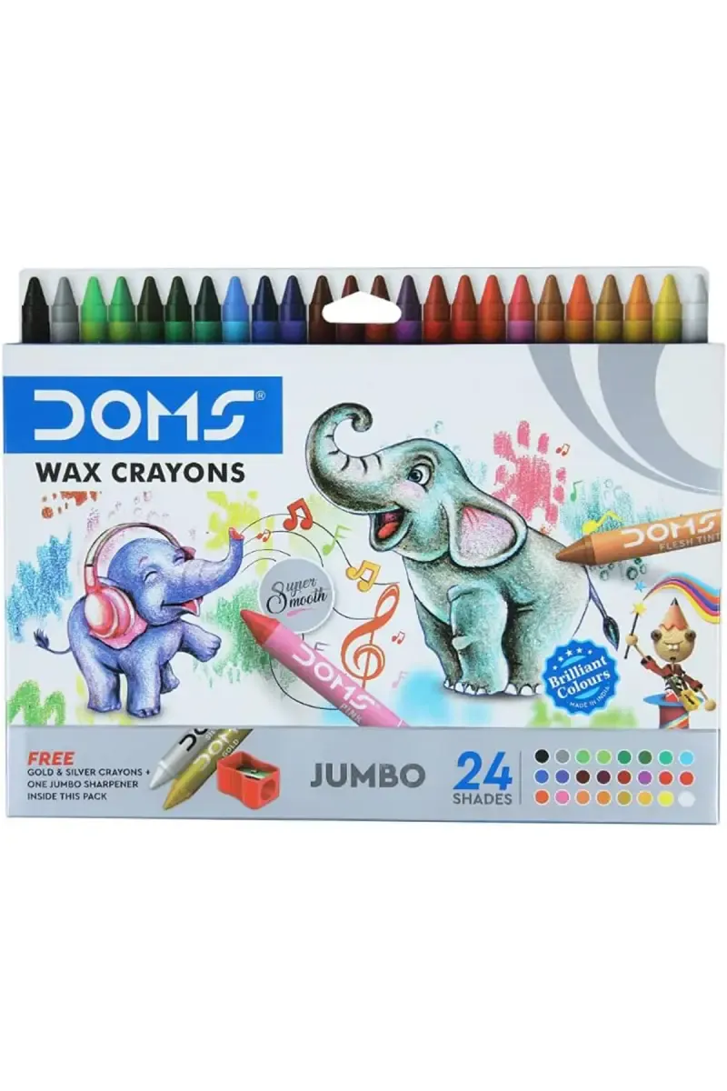 Doms Jumbo Wax Crayons - 24 Shades