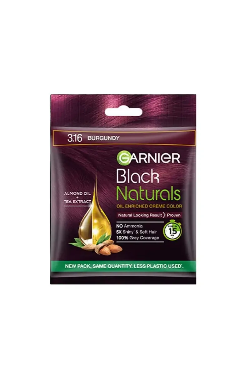 Garnier Black Naturals Oil Enriched Creme Hair Color - 40g