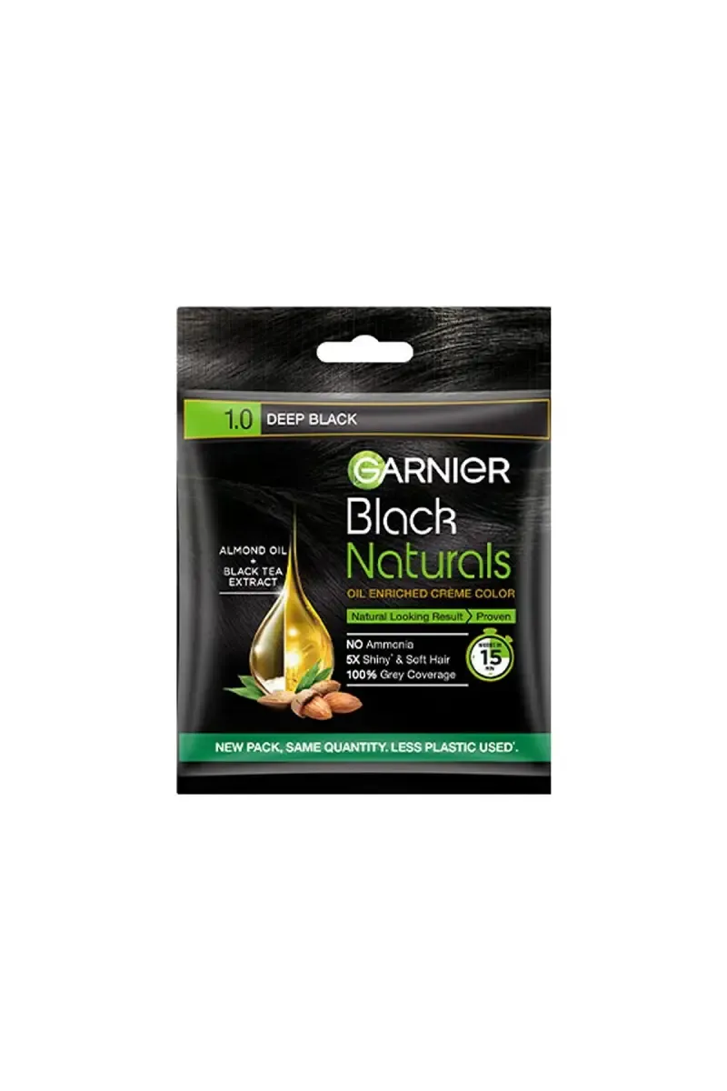 Garnier Black Naturals Oil Enriched Creme Hair Color - 40g