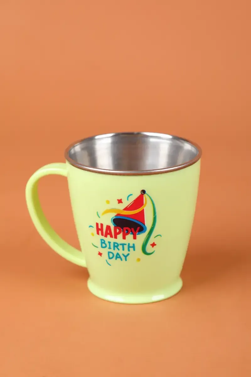 Krupa Plastic & Stainless Steel Mug, 1 pcs - 230 ML