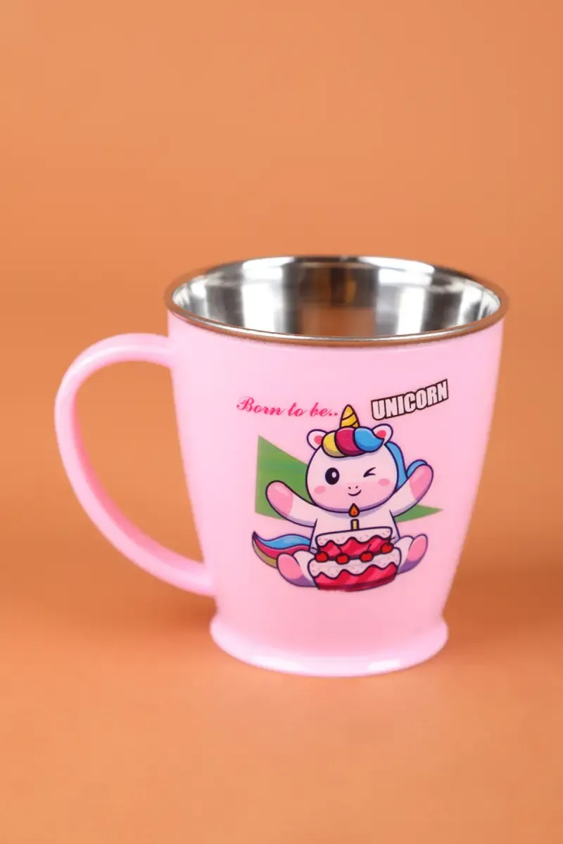 Krupa Plastic & Stainless Steel Mug, 1 pcs - 230 ML