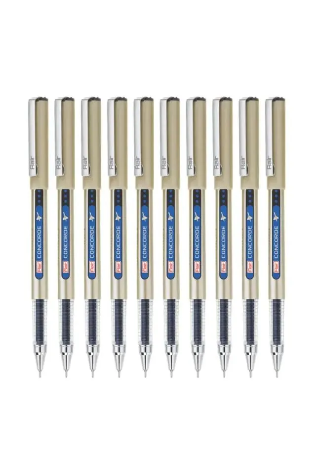 Flair Concorde Diamond Tip Gel Pen - Pack Of 10 (Blue) 021105BLUPACOF10