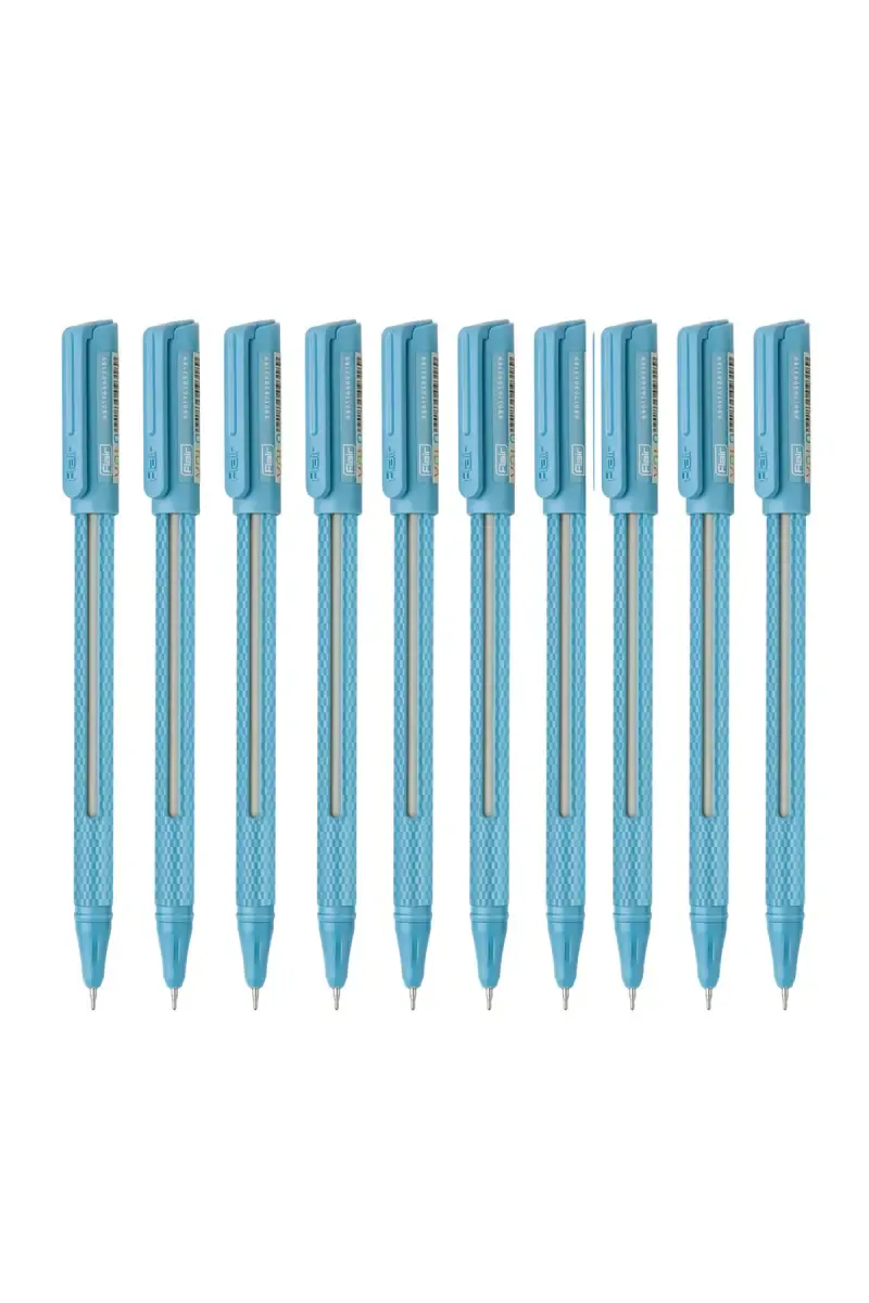 Flair Yolo Waterproof Gel Pens - Pack Of 10 (Blue)  021110BLUPACOF10