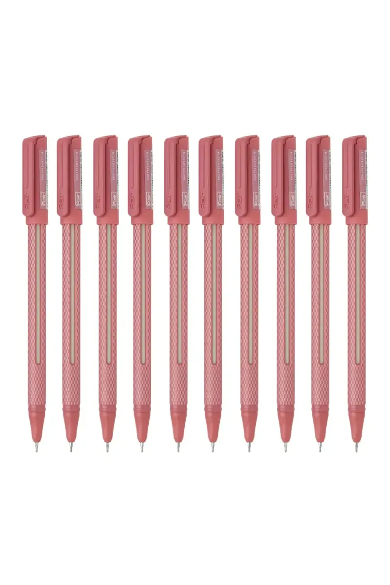 Flair Yolo Waterproof Gel Pens - Pack Of 10 (Red) 021110REDPACOF10