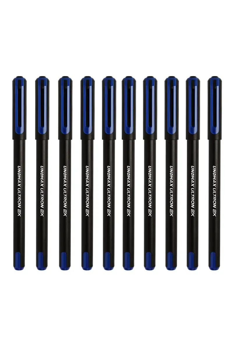 Unomax Ultron 2X Liquid Ballpoint Pen (Blue)- Pack of 10  021146BLUPACOF10