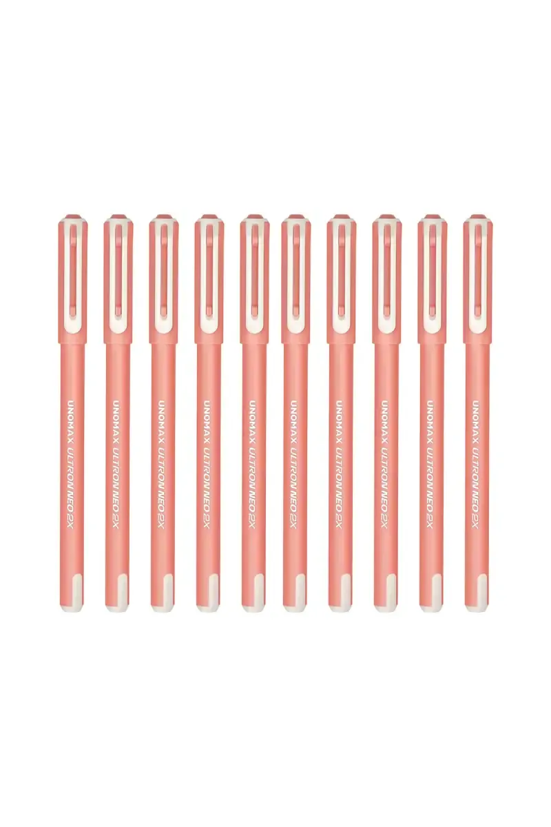 Unomax Ultron Neo 2x Ball Pen (Red) - Pack of 10 021147REDPACOF10