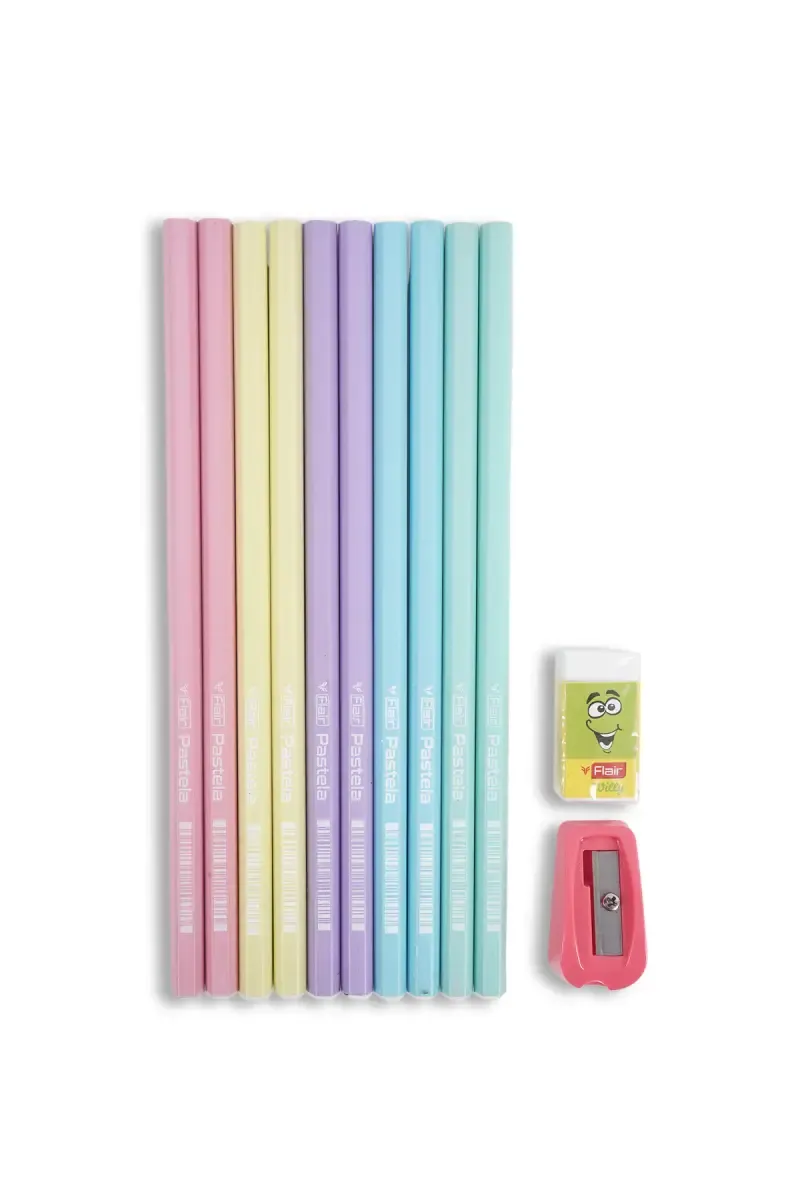 Flair Creative Pastela Extra Dark Pencils (Multicolor) - Pack of 10