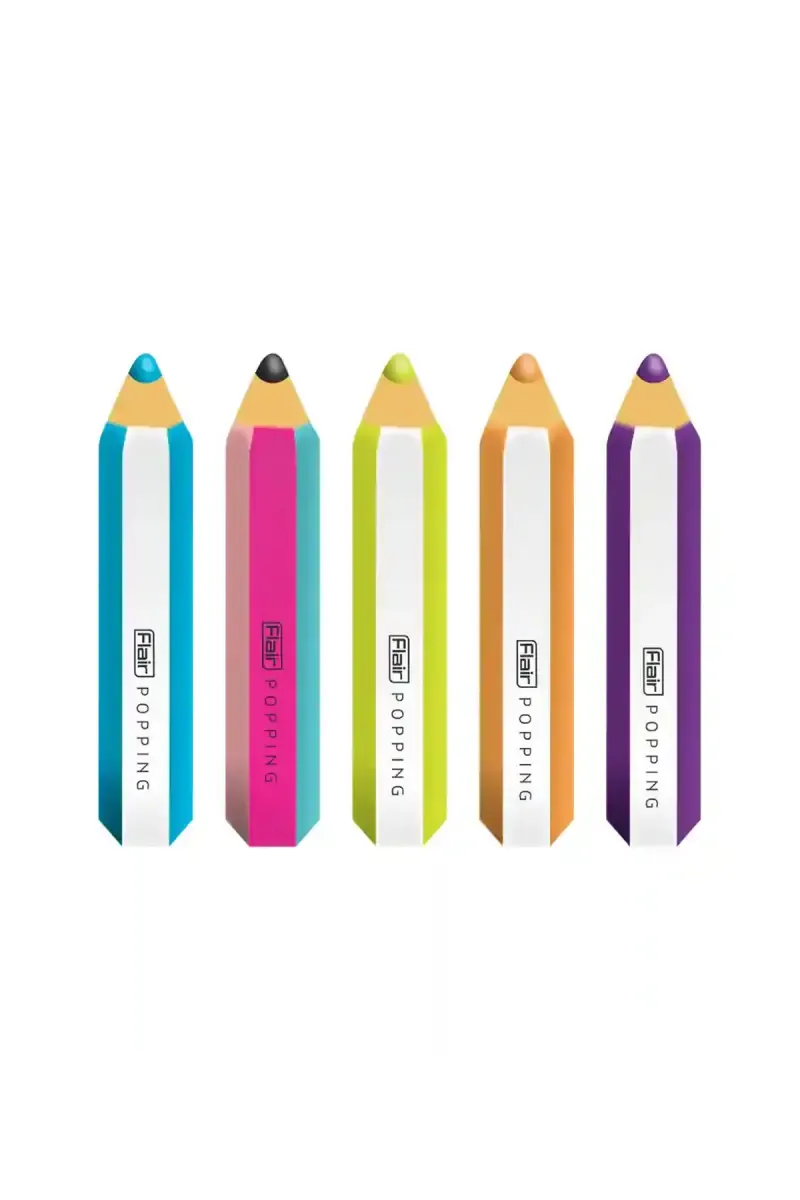 Flair Creative Popping Dust Free Eraser (Multicolor) - Pack Of 5 