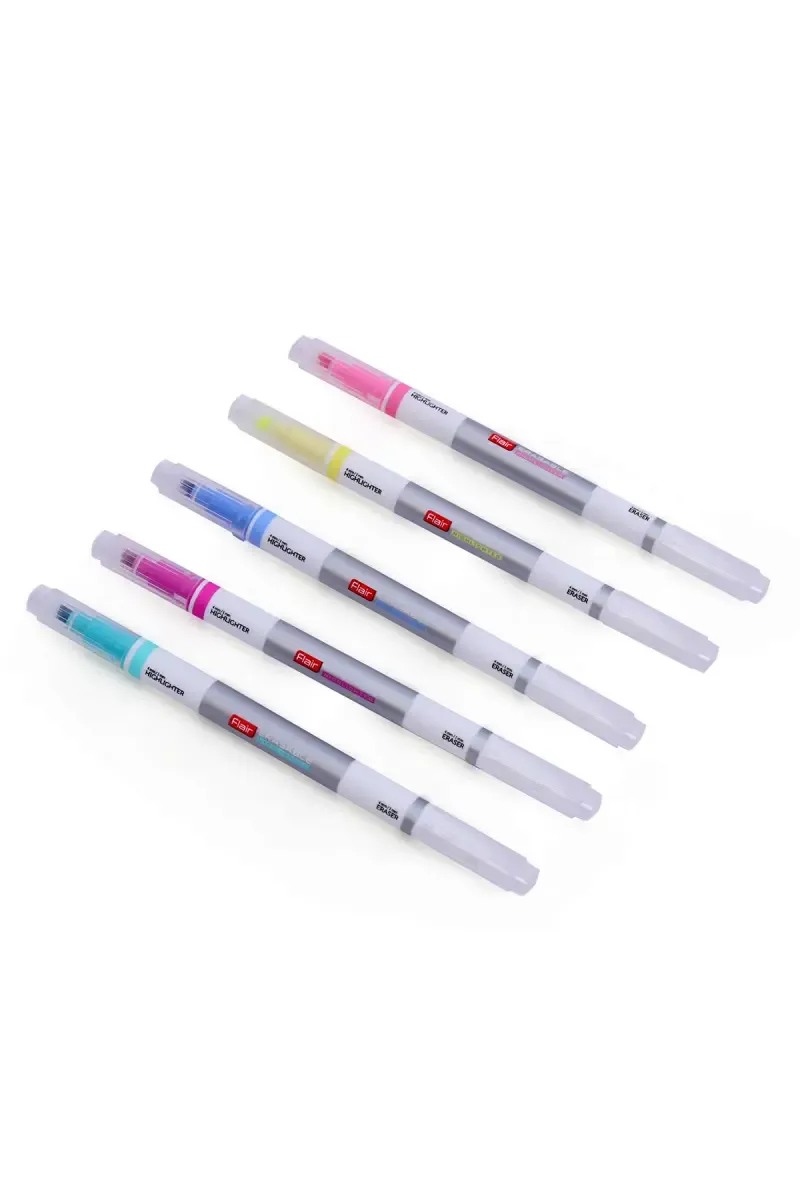 Flair Creative Erasable Highlighters - Pack Of 5 (Assorted Color) 