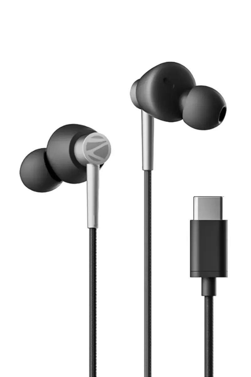 Zebronics Buds 50C Type C In Ear Wired Earphone with 1.2m Cable, In-line Mic, 14mm Drivers (Black)