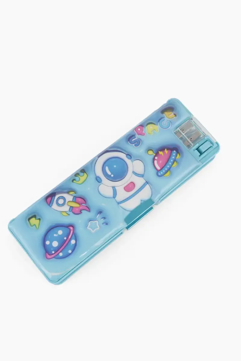 Astronaut Printed Pencil Box With LED Lamp