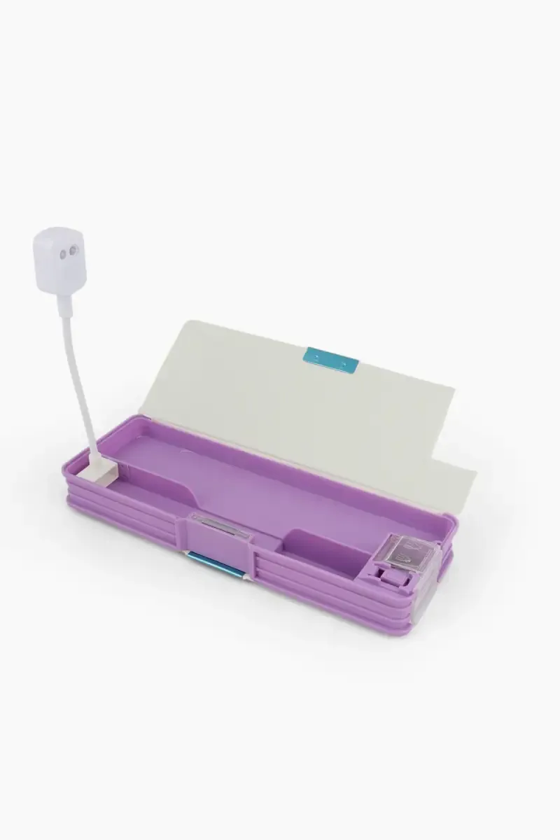 Cartoon Themed Pencil Case With LED Lamp