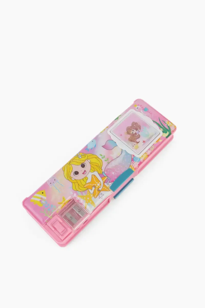 Mermaid Themed Art Pencil Case with Inbuilt Calculator