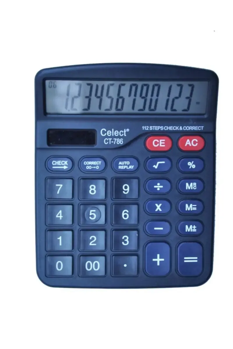 Celect CT-786 Electronic Calculator (12 Digit) - Black